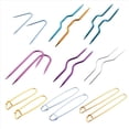 thumbnail image 2 of 18 Piezas Soportes de Puntada Cable Agujas Aluminio Hilo TapiceríA Dobladas Tejer, 2 of 5
