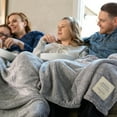 thumbnail image 3 of DEMDACO Moments Together Change Us Soft Grey 120 x 60 Fleece Fabric Family Blanket, 3 of 3