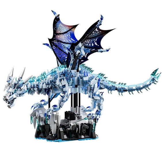 GZBricker Ice Dragon Building Sets Compatible with Lego Animal Desktop Ornaments for Fans Adults 14 1646PCS