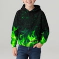 thumbnail image 2 of NAFUU Boys Pullover Flame Prints Hooded Sweatshirt Long Sleeve Pullover Casual Outdoor Wear Oversized Sweatshirts For Boys Sizes 3-4 Years, 2 of 6
