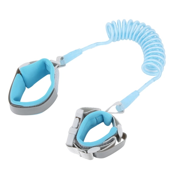 BOKYAN 1.5‑Meter Anti‑Lost Wrist Link Safety Harness for Kids, Adjustable Blue Leash, 4  Years, Soft Wristband, Stainless‑Steel Rope