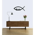 thumbnail image 2 of Darwin Fish with Faith Word Art Laser Cut Solid Steel Decorative Home Accent Wall Sign Hanging, 2 of 3