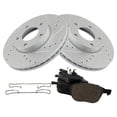 thumbnail image 4 of TRQ Front Performance Brake Pad & Rotor Kit Brake Pads Brake Rotors Set Ceramic Premium G-Coated Fits Select 2004-2013 Mazda 3, 4 of 4