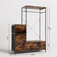 thumbnail image 2 of LLappuil Clothes Rack with 5 Drawers, Freestanding Garment Rack with LED Light, Closet Organizer System, 2 of 8