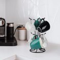 Mug Tree Rack Space Efficient Carbon Steel Mug Tree With 6 Hooks Ideal For Home And ...