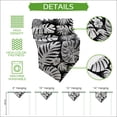 thumbnail image 5 of Palm Tree Monstera Table Runner Linen Burlap Table Runner 70 Inches Long Black White Leaf Boho Botanical Tropical Dresser Scarves for Kitchen Island Coffee Dining Room Party Holiday Decor 13"x70", 5 of 8