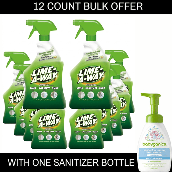 Lime-A-Way Lime, Calcium, and Rust Stain Household Bathroom Cleaner Spray Solution, 32oz