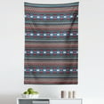 thumbnail image 1 of Antique Tapestry, Prehistoric Style Folkloric Striped Design Antique Mayan Patterns, Fabric Wall Hanging Decor for Bedroom Living Room Dorm, 5 Sizes, Black Blue Coral, by Ambesonne, 1 of 1