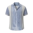 thumbnail image 4 of Men's Hawaiian Shirts Casual Printed Short Sleeve Button Down Top Patterns Comfortable Breathable Beach Collar Blue Shirts XXXL, 4 of 4