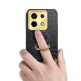 thumbnail image 5 of For Xiaomimi Note 13 Pro 5G Case Crocodile Texture Leather+TPU Ring Kickstand Phone Cover, 5 of 5