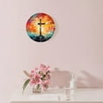 thumbnail image 3 of 14 Inch Wall Clock Battery Operated Silent Clock Decorative for Office, Kitchen, Outdoor, Living Room，February Valentines Day Beautiful, 3 of 4
