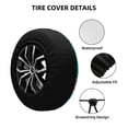 thumbnail image 4 of Bingfone Starfish And Shell Spare Tire Cover Weatherproof Universal Wheel Protectors For Rv Camper Travel Trailer Suv Truck 14 Inch, 4 of 9