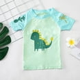 thumbnail image 7 of Hienoo Toddler Boys 3Pcs Swimsuit Cartoon Dinosaur Print Rash Guard Swim Trunks Sun Hat Bathing Suit, Sizes 2-7, 7 of 7
