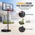 thumbnail image 5 of 44-Inch Portable Basketball Hoop, SHINPT 4.8-10 ft Adjustable Height Basketball Hoop with PC Backboard, Wheels and Fillable Base, Suitable for Kids, Teens and Adults, Indoor/Outdoor Play, Black, 5 of 11