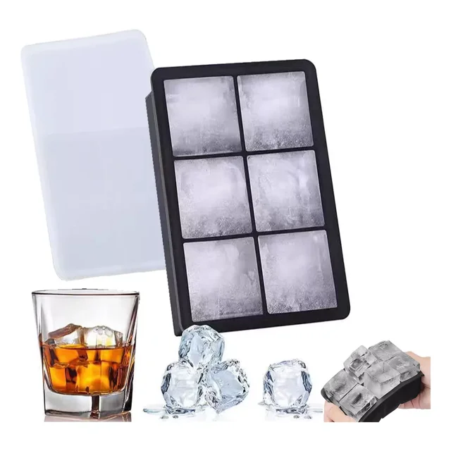 Ranura De Hielo De Silicona, 6 Compartimentos, 1 Set