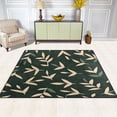 thumbnail image 2 of Yayeee Area Rugs for Living Room 6.7'x4.8' Non Slip Washable Bedroom Floor Carpet, Green Leaves, 2 of 5