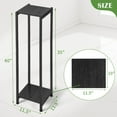 thumbnail image 5 of Extra Tall Plant Stand Indoor,40 Inch Plant Stands,2 Tier Metal Plant Stand with Heavy Duty Wood,Black, 5 of 10