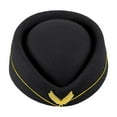 thumbnail image 1 of sombrero de azafata Yinane para cosplay negro, 1 of 8