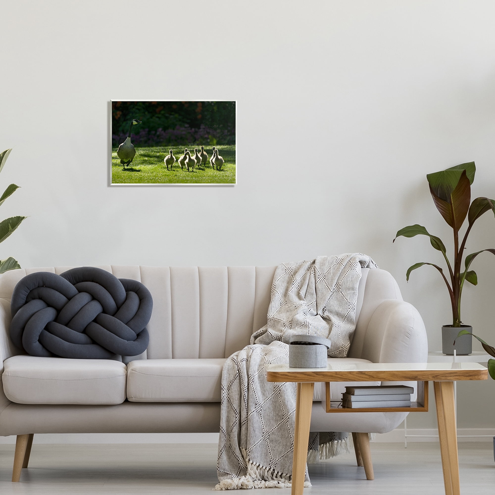 Stupell Industries Goose Family Photography Animals & Insects Photography Unframed Art Print Wall Art, 19 x 13