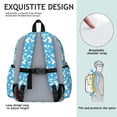thumbnail image 5 of Blue White Butterfly Pattern Cute School Backpack with Padded Back and Adjustable Shoulder Straps 13.4"x11"x4.7", 5 of 5
