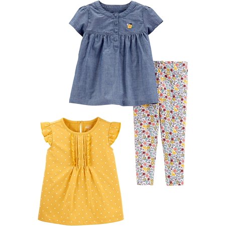 

Simple Joys by Carter s Toddlers and Baby Girls 3-Piece Playwear Set