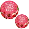 thumbnail image 7 of SKYSONIC 2 pcs Red Rose Chocolate Heart Pot Holders Trivets, Heat Resistant Trivets,Happy Valentines Day Cotton Thread Weave Mats for Hot Pads Pans Pot Bowl Teapot, 7 of 7