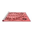 thumbnail image 2 of Ahgly Company Machine Washable Indoor Square Abstract Red Modern Area Rugs, 5' Square, 2 of 4