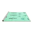 thumbnail image 2 of Ahgly Company Machine Washable Indoor Rectangle Solid Turquoise Blue Modern Area Rugs, 4' x 6', 2 of 4