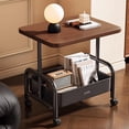 thumbnail image 3 of Ardic End tables, Side Table for Couch and Bed,End Table for Small Spaces,Adjustable Height, Walnut Brown, 3 of 5