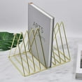 thumbnail image 3 of TRIANU Triangle File Folder Magazine Holder Metal Newspaper Holder Magazine File Storage for Office Home Decoration, Rose Gold, 3 of 7