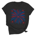 thumbnail image 2 of Clearance Tops under $5! Yrmaups Summer Shirt for Women Patriotic 4th of July American Flag T-shirts Crewneck Red White and Blue Short Sleeve USA Stars Tunic Tops Outfits Clothes, 2 of 7