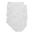 thumbnail image 1 of Braguitas de algodón Hanes Underwear para mujer, paquete de 6, color blanco, talla 8, 1 of 3