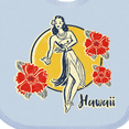 thumbnail image 4 of Inktastic Retro Hula Girl Girls Baby Bib, 4 of 4