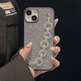 thumbnail image 3 of Glitter for iPhone 13 Pro Max Phone Case Luxury Bling Hand Strap Sparkle Diamond Cute Wrist Bracket Slim Thin Fit for Women Girls Shockproof Protective Cover Case for 13 Pro Max,6.7 Inch, Black, 3 of 9