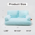 thumbnail image 2 of Mewoofun Pet Couch Bed, Washable Cat Beds for Medium Small Dogs & Cats, Durable Dog Beds with Non-Slip Bottom, Fluffy Cat Couch,Blue, 2 of 8