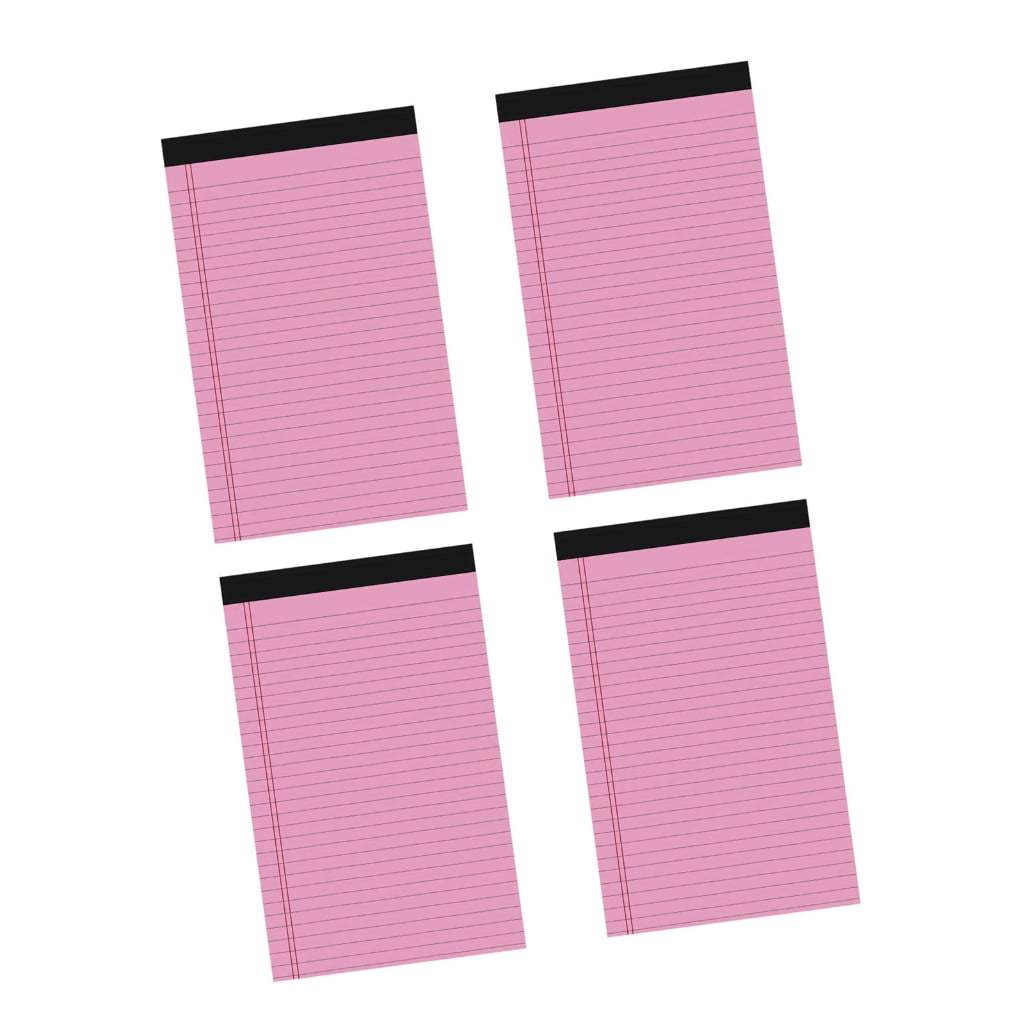 4 Pcs A4 Lined Paper Pads Legal Pad Small Note Pad Pocket Notebook Scratch Pads