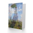 thumbnail image 2 of Monet Woman With Parasol Madame Monet And Son Fine Art Greetings Card Plus Envelope Blank inside, 2 of 3
