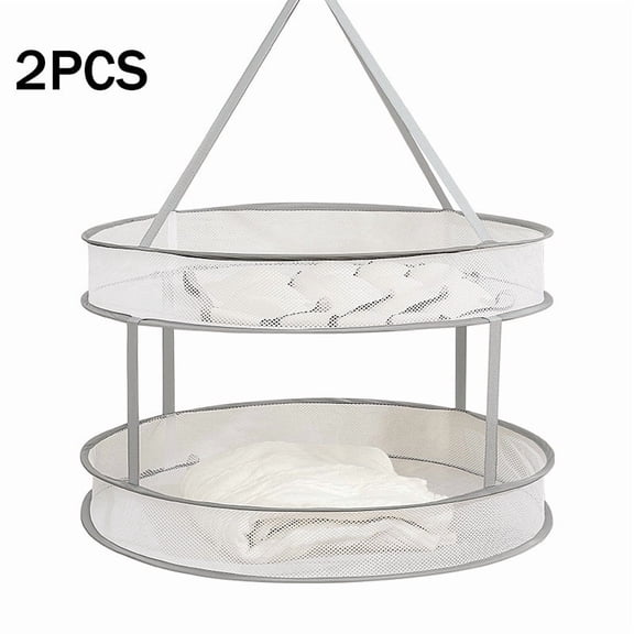 2PCS Foldable Mesh Drying Basket For Woolen Clothes And Socks - Laundry Tool