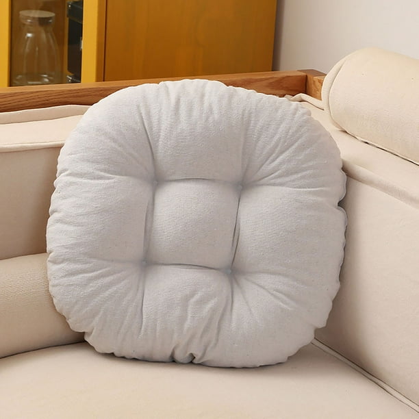 Cojn De Asiento De Color Liso, 40 Cm De Dimetro, De Tela, Soporte Cmodo, Para Coche, Silla De Oficina, Asientos Del Hogar, Paquete De 1, Negro, Ukhbmc