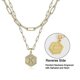 thumbnail image 3 of Double Layer Clavicle Chain Women's Letter Pendant, Gold Geometric Choker--K-Product code 36650 K, 3 of 5