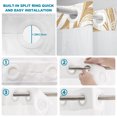 thumbnail image 5 of No Hook Shower Curtain, Palm Tree Monstera Shower Curtains for Bathroom with See Through Top Window, Cream Beige Leaf Boho Botanical Tropical Waterproof & Washable Bath Curtain 66"x72", 5 of 9