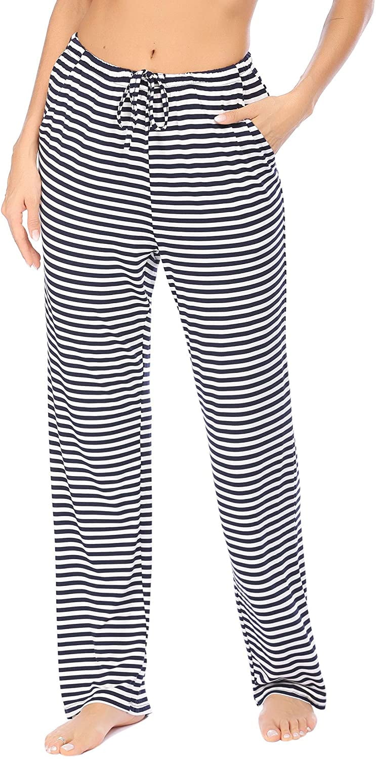 Womens Pajama Pants Stretchy Drawstring 