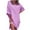 Purple dresses for women 2023, variant on Wycnly Dresses for Women Beach Casual Loose Soft Cotton Linen Side Slit Dresses V-Neck Elbow-Length Solid Summer Mini Formal Dress Blue XL