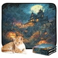 thumbnail image 2 of Qxltty Halloween Haunted House Cat litter Pads Pet Set of 2 Diaper Mats Center Anti-leakage Layer Absorbent Soft and Comfortable, 2 of 7