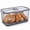 Gray, variant on Bread Box for Kitchen Countertop, Time Recording Bread Storage Container with Lid, Bread Container for Homemade Bread, Toast, Bagel, Donut and Cookies, Yellow