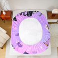 thumbnail image 4 of Homewish Spooky Halloween Cat Twin Sheets,Kawaii Pumpkin Lantern Personalized Letter S Bedding,3-Piece,1 Fitted Sheet and 1 Pillowcase, 4 of 6