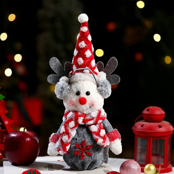 Cute Christmas Gift Bags for Gifts Apples Candy,Santa Claus Deer Adorable Xmas Gift Bags,Reusable Fabric Storage Bags for Party Packaging Of Apples,Candies,Small Toys Gifts Christmas Zipper Gift Bags