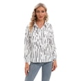 thumbnail image 6 of Aosijia Womens Long Sleeve Shirt Striped V Neck Button Down Casual Loose Fit Blouse Tops with Front Pockets, 6 of 18