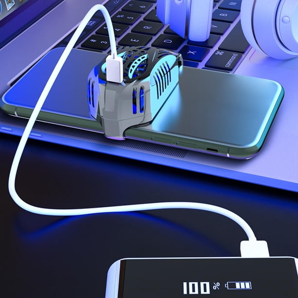 Enfriador de teléfono móvil, estuche de enfriamiento, radiador de teléfono semiconductor con de iluminación, para videos ducción , negro Macarena Radiador de teléfono móvil