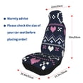 thumbnail image 4 of Sikiie Pixel Heart Winter Car Seat Protector 2 Pack Car Seat Cushion Mat, Car Seat Covers for SUV, Truck, Van, 4 of 7